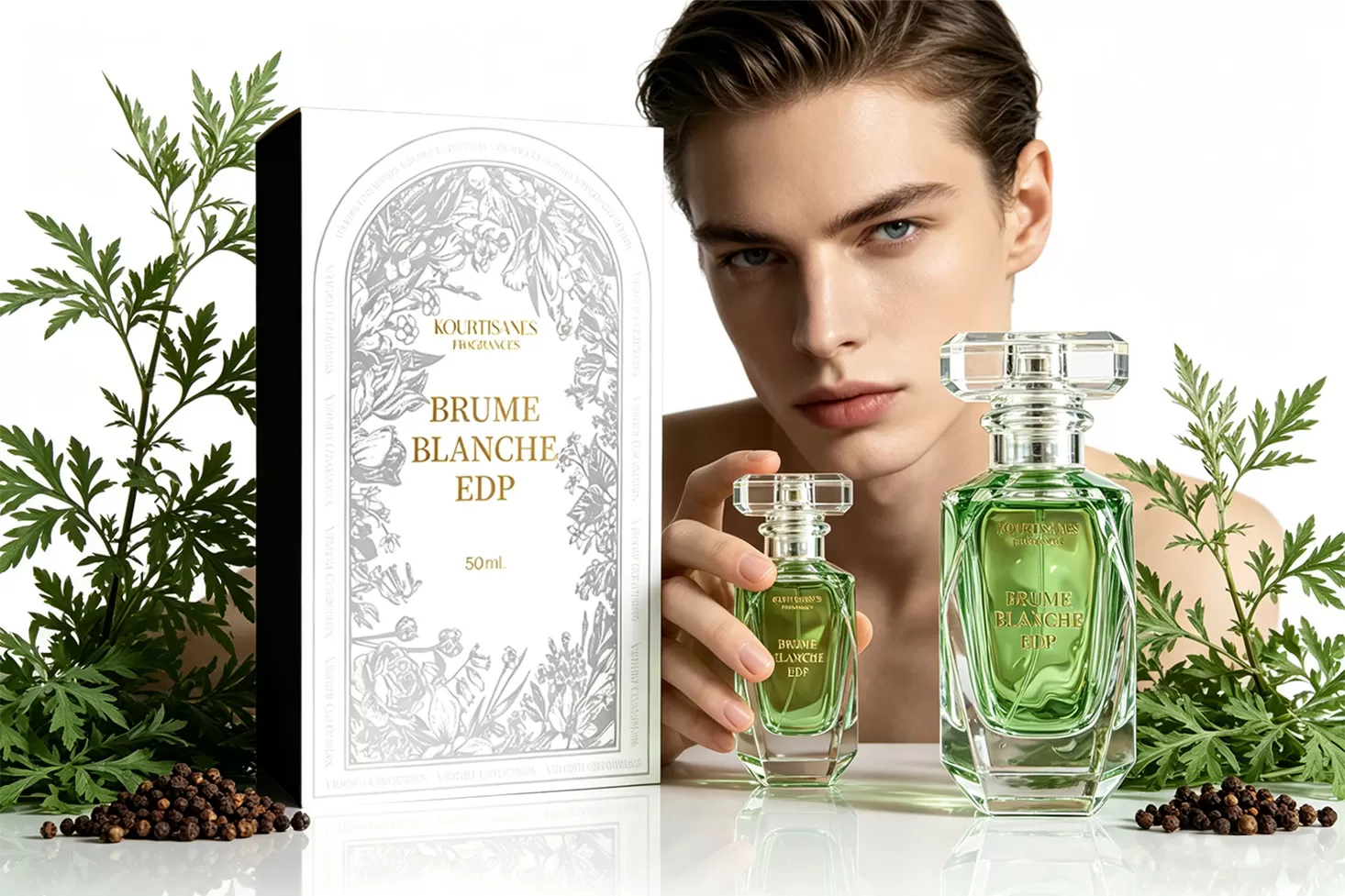 Inspired perfume oil structure display