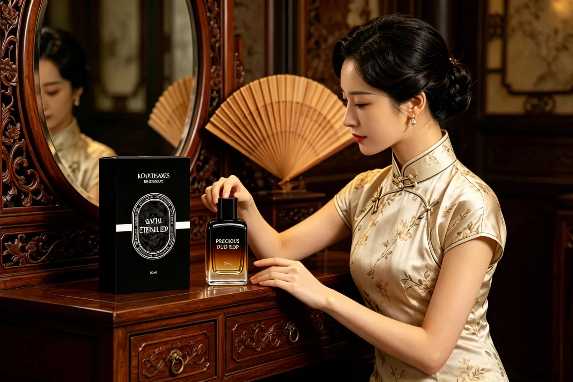 Inspired perfume oil structure display