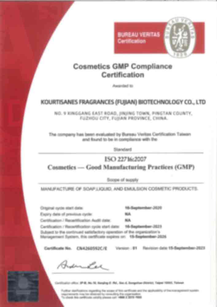 ISO22716 Certificate
